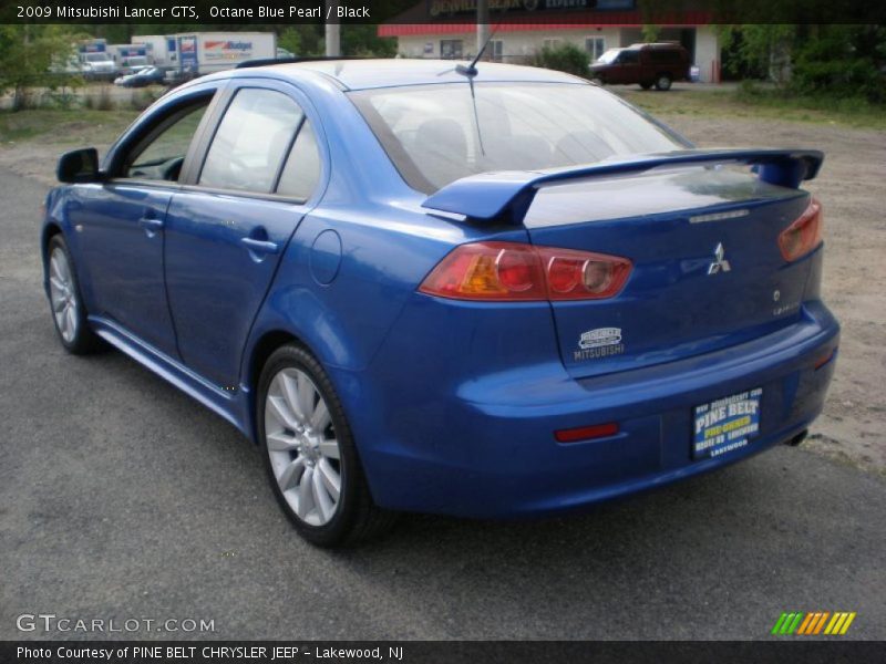 Octane Blue Pearl / Black 2009 Mitsubishi Lancer GTS