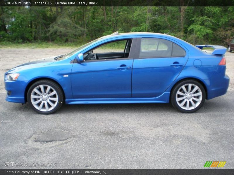 Octane Blue Pearl / Black 2009 Mitsubishi Lancer GTS