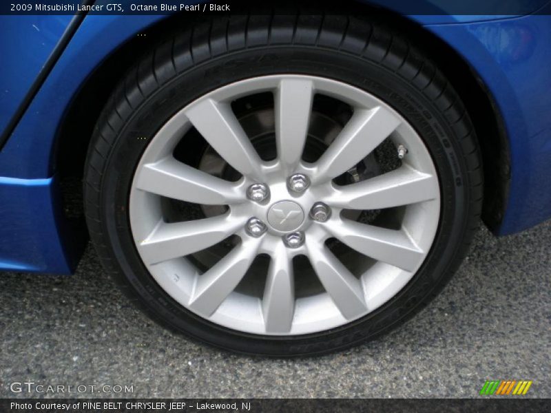 Octane Blue Pearl / Black 2009 Mitsubishi Lancer GTS