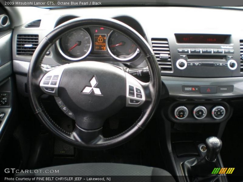 Octane Blue Pearl / Black 2009 Mitsubishi Lancer GTS