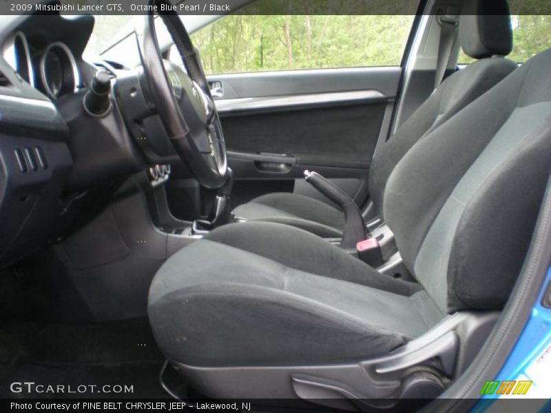 Octane Blue Pearl / Black 2009 Mitsubishi Lancer GTS