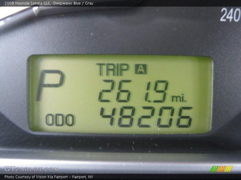 Deepwater Blue / Gray 2008 Hyundai Sonata GLS