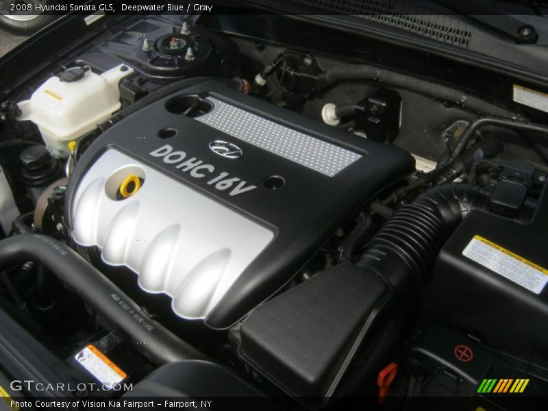 Deepwater Blue / Gray 2008 Hyundai Sonata GLS