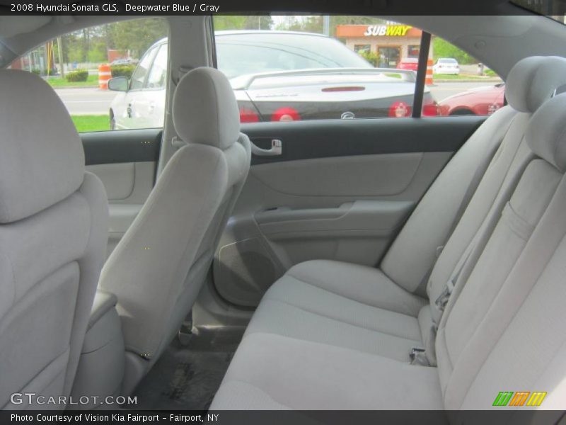 Deepwater Blue / Gray 2008 Hyundai Sonata GLS