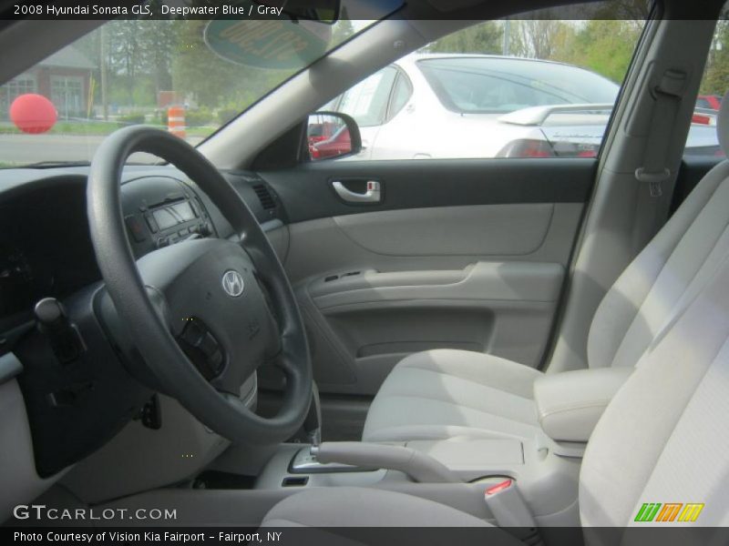 Deepwater Blue / Gray 2008 Hyundai Sonata GLS
