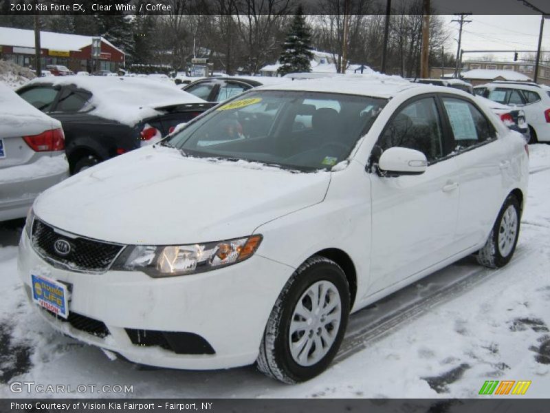 Clear White / Coffee 2010 Kia Forte EX