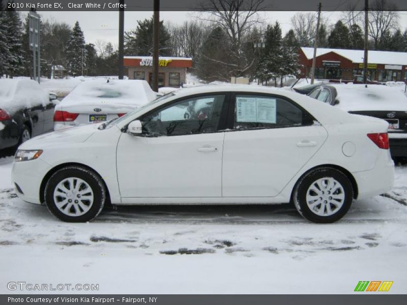 Clear White / Coffee 2010 Kia Forte EX
