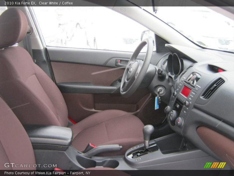 Clear White / Coffee 2010 Kia Forte EX