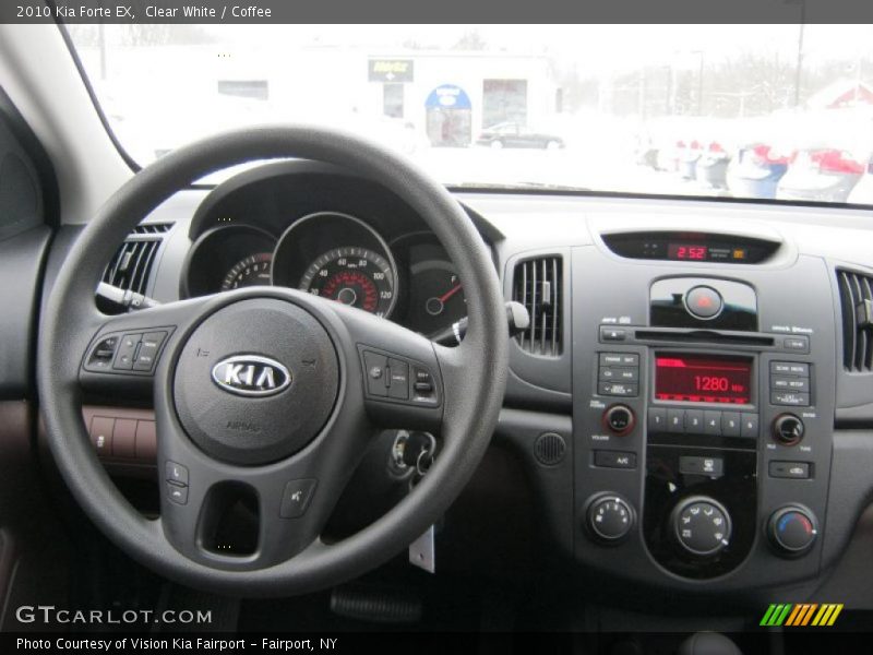 Clear White / Coffee 2010 Kia Forte EX