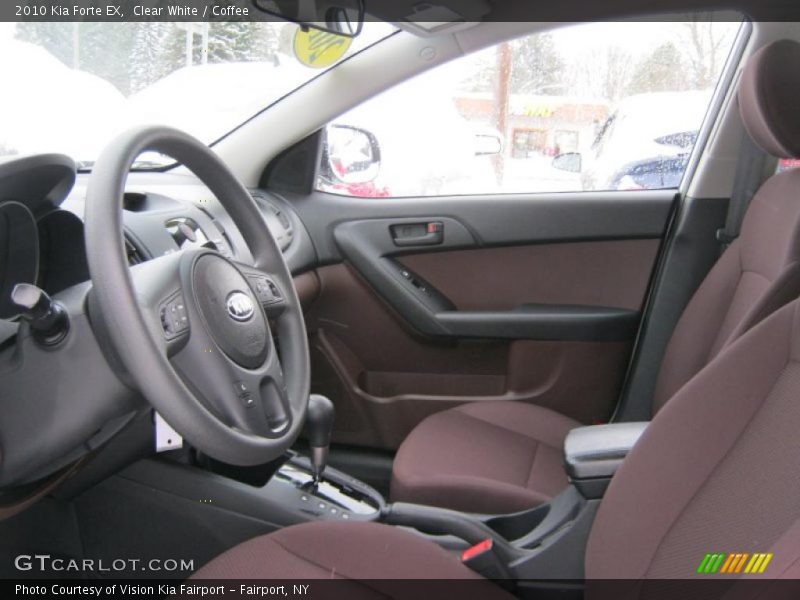 Clear White / Coffee 2010 Kia Forte EX