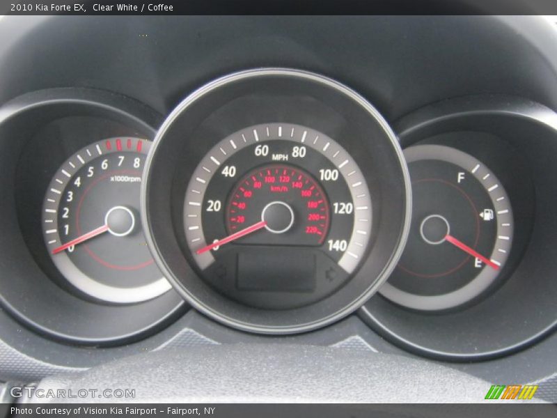 Clear White / Coffee 2010 Kia Forte EX