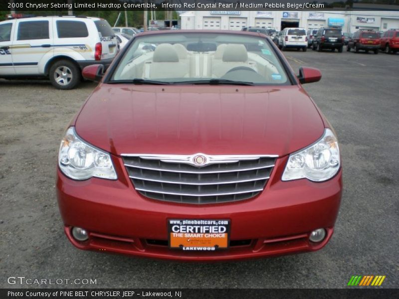 Inferno Red Crystal Pearl / Medium Pebble Beige/Cream 2008 Chrysler Sebring Limited Hardtop Convertible