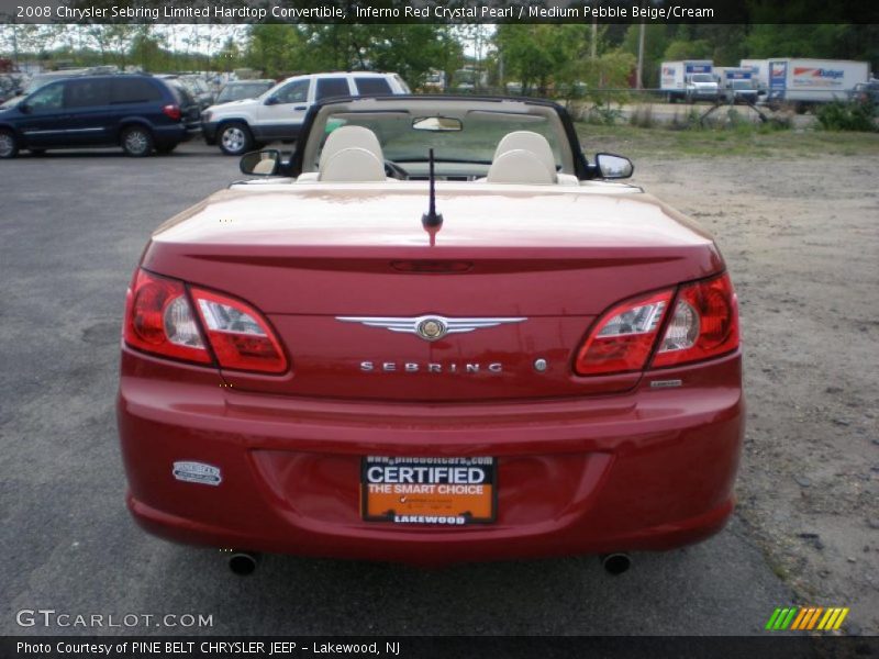 Inferno Red Crystal Pearl / Medium Pebble Beige/Cream 2008 Chrysler Sebring Limited Hardtop Convertible