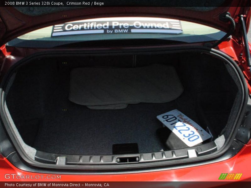 Crimson Red / Beige 2008 BMW 3 Series 328i Coupe