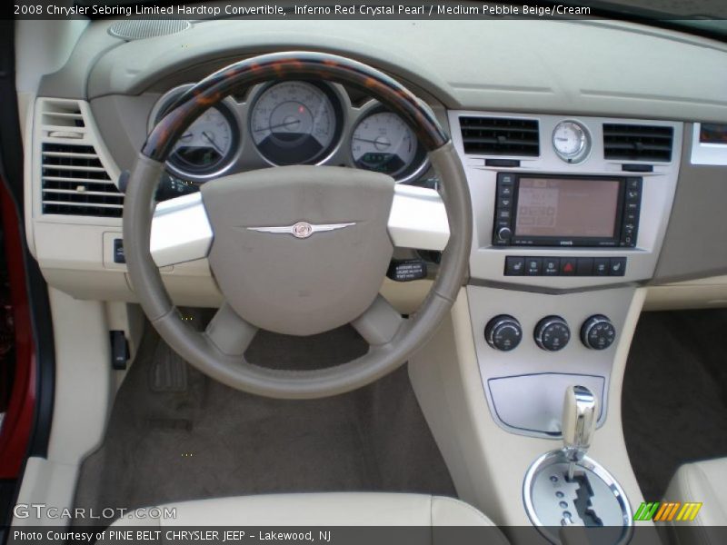 Inferno Red Crystal Pearl / Medium Pebble Beige/Cream 2008 Chrysler Sebring Limited Hardtop Convertible