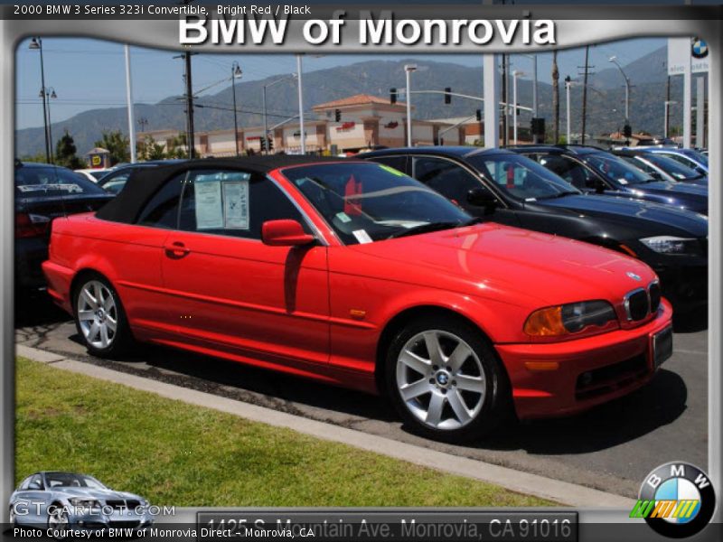 Bright Red / Black 2000 BMW 3 Series 323i Convertible