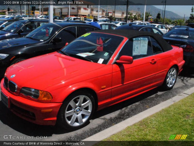 Bright Red / Black 2000 BMW 3 Series 323i Convertible