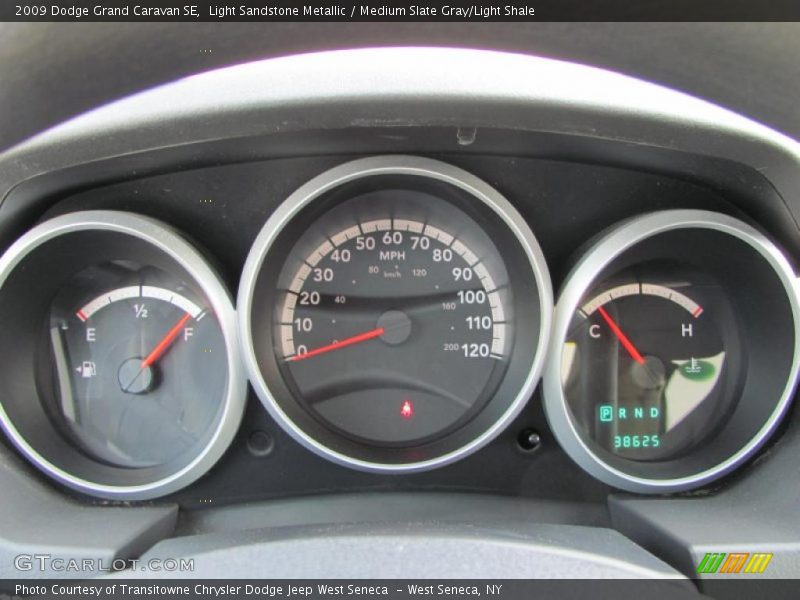 Light Sandstone Metallic / Medium Slate Gray/Light Shale 2009 Dodge Grand Caravan SE