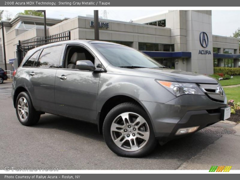 Sterling Gray Metallic / Taupe 2008 Acura MDX Technology
