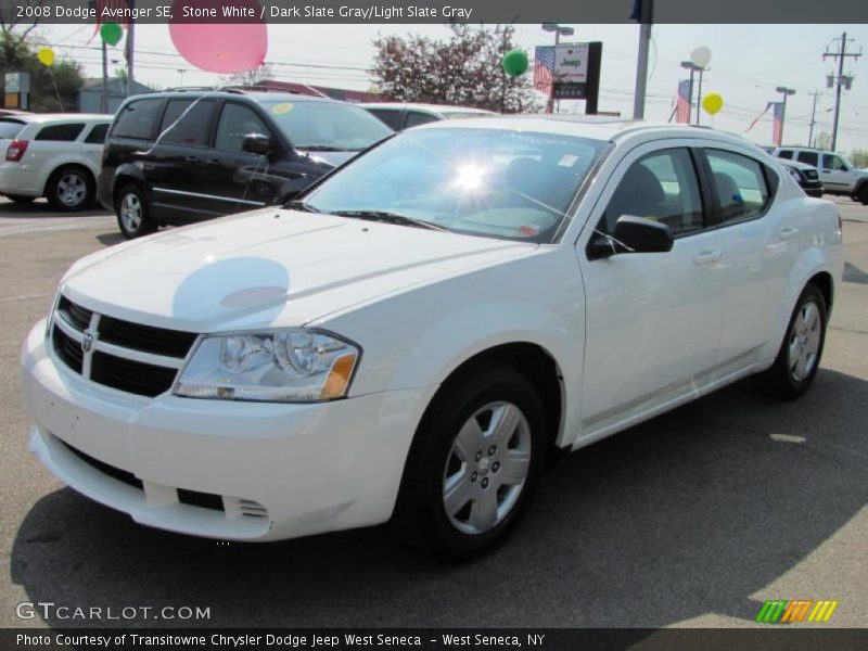 Stone White / Dark Slate Gray/Light Slate Gray 2008 Dodge Avenger SE