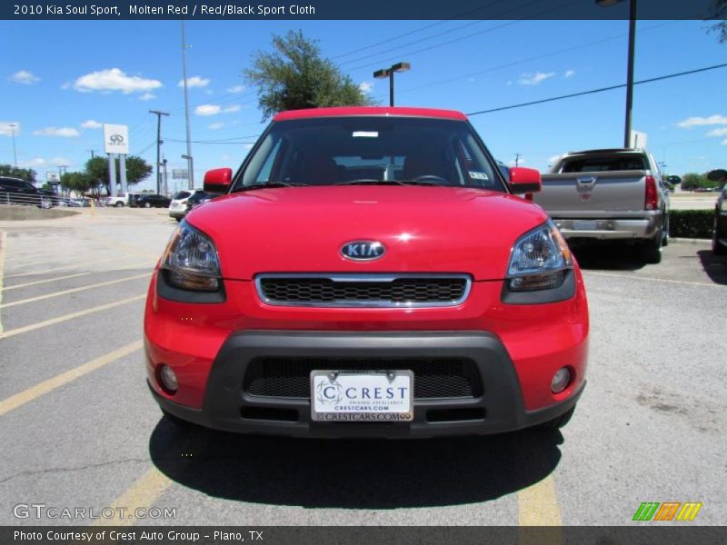 Molten Red / Red/Black Sport Cloth 2010 Kia Soul Sport