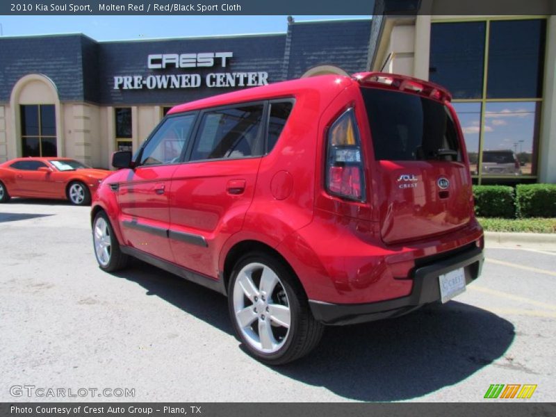 Molten Red / Red/Black Sport Cloth 2010 Kia Soul Sport