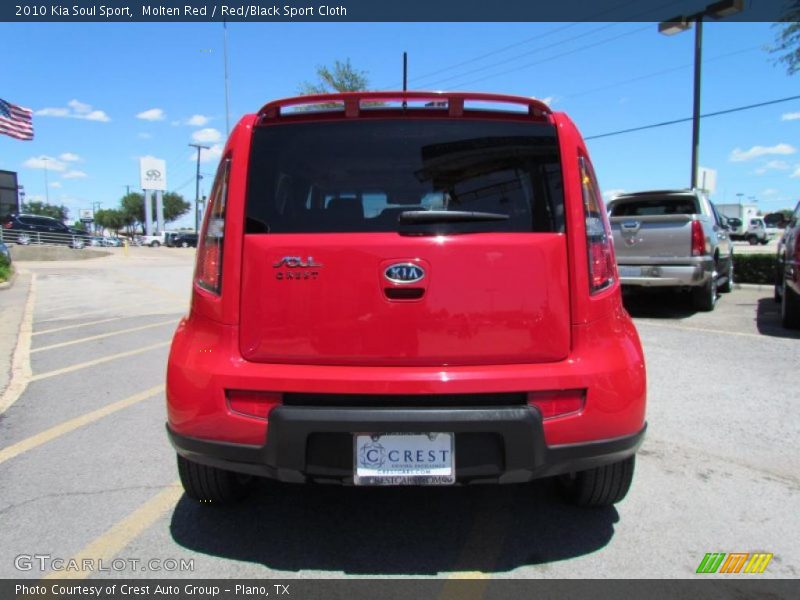 Molten Red / Red/Black Sport Cloth 2010 Kia Soul Sport