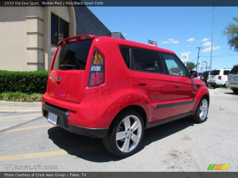 Molten Red / Red/Black Sport Cloth 2010 Kia Soul Sport