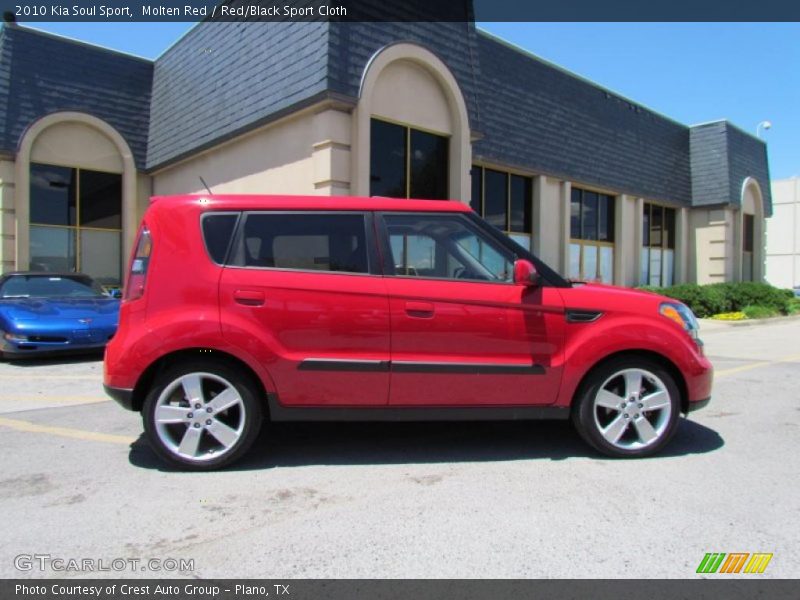 Molten Red / Red/Black Sport Cloth 2010 Kia Soul Sport
