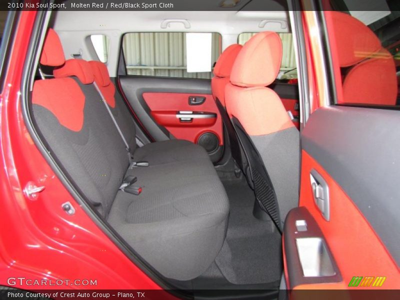 Molten Red / Red/Black Sport Cloth 2010 Kia Soul Sport
