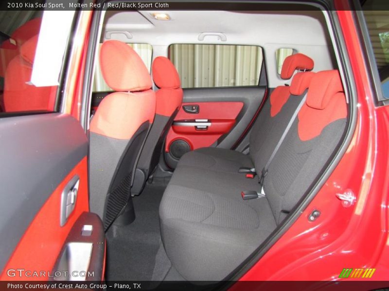Molten Red / Red/Black Sport Cloth 2010 Kia Soul Sport
