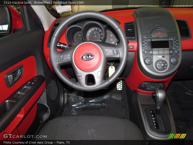 Molten Red / Red/Black Sport Cloth 2010 Kia Soul Sport