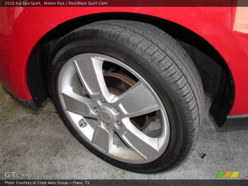 Molten Red / Red/Black Sport Cloth 2010 Kia Soul Sport