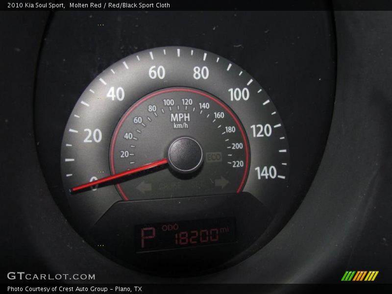 Molten Red / Red/Black Sport Cloth 2010 Kia Soul Sport