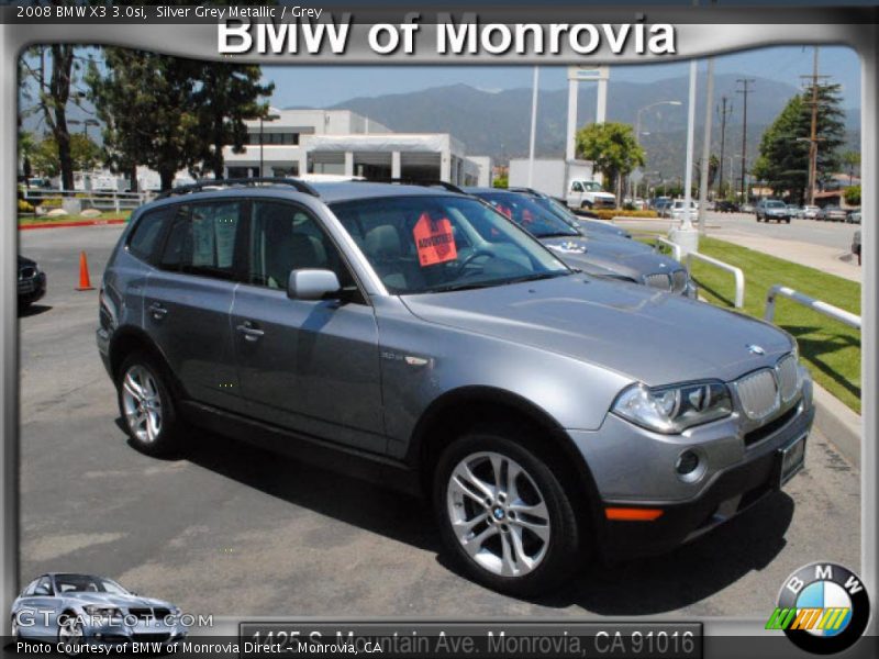 Silver Grey Metallic / Grey 2008 BMW X3 3.0si