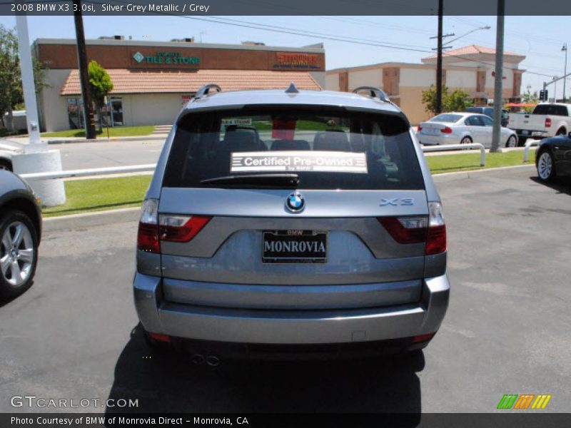 Silver Grey Metallic / Grey 2008 BMW X3 3.0si