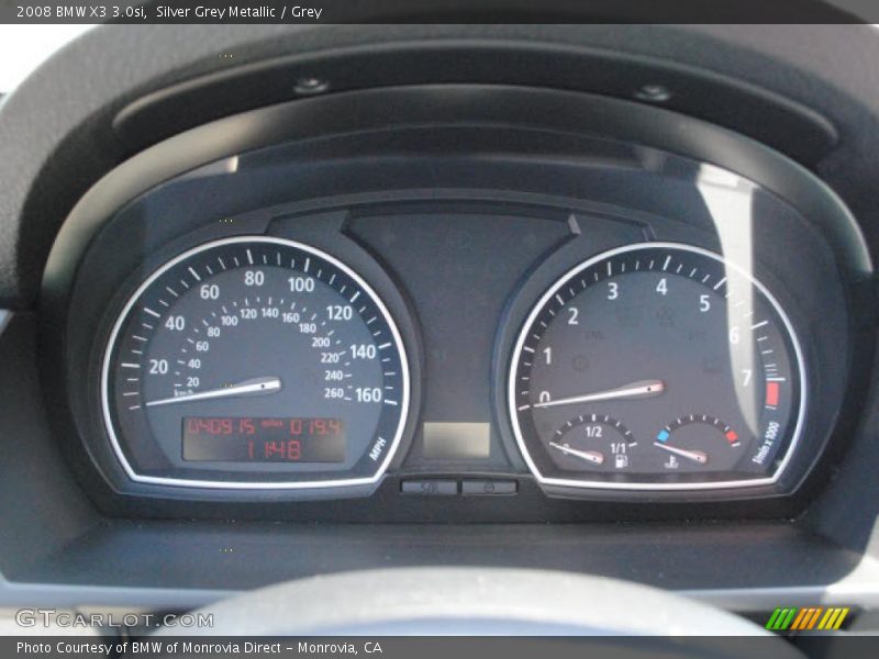 Silver Grey Metallic / Grey 2008 BMW X3 3.0si