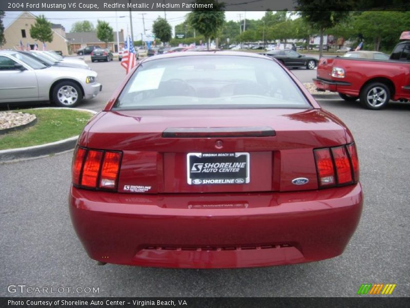 Redfire Metallic / Medium Parchment 2004 Ford Mustang V6 Coupe