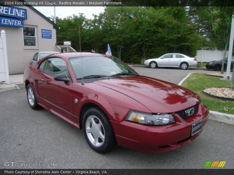 Redfire Metallic / Medium Parchment 2004 Ford Mustang V6 Coupe