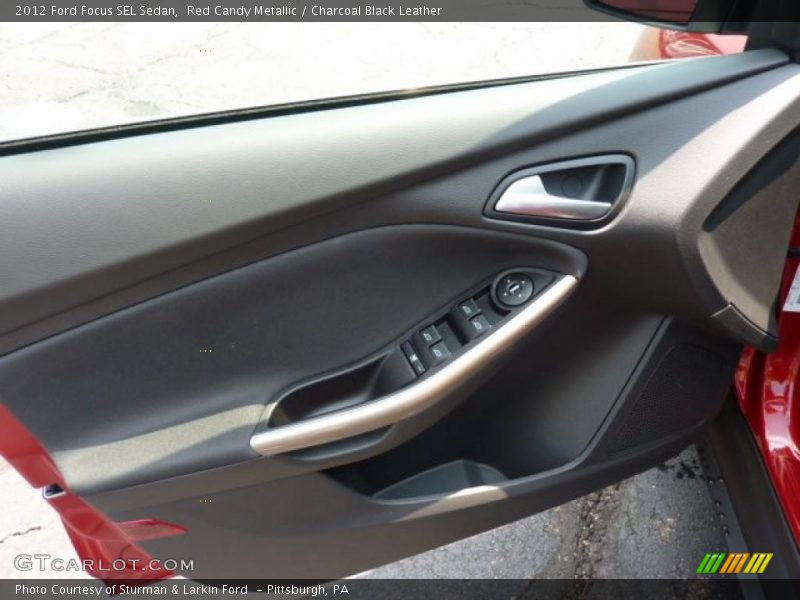Red Candy Metallic / Charcoal Black Leather 2012 Ford Focus SEL Sedan