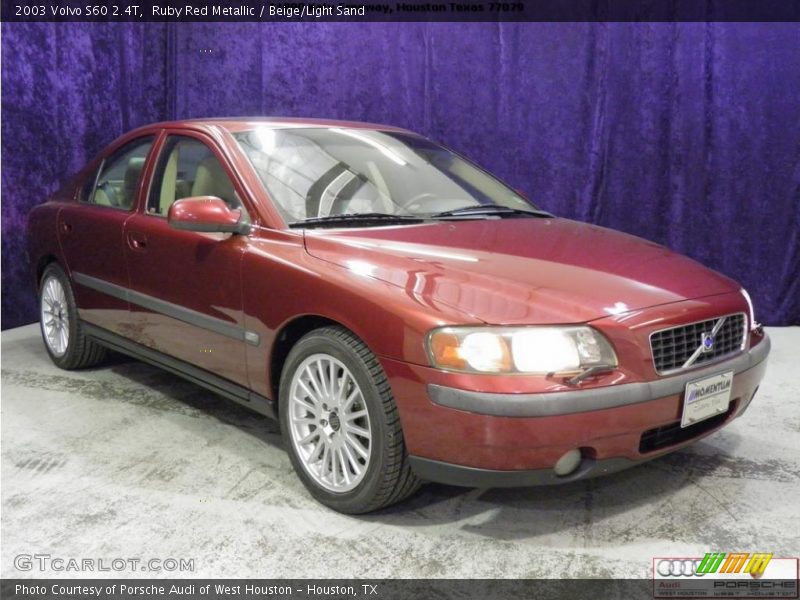 Ruby Red Metallic / Beige/Light Sand 2003 Volvo S60 2.4T