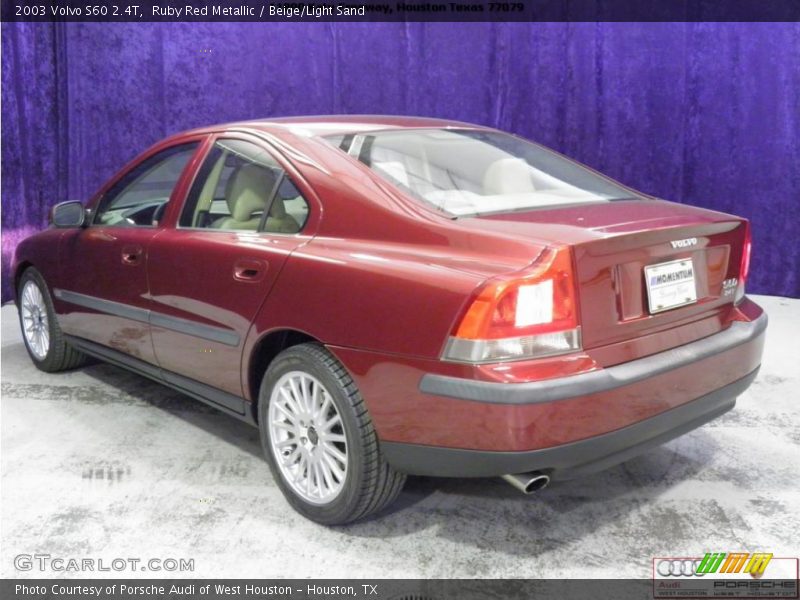 Ruby Red Metallic / Beige/Light Sand 2003 Volvo S60 2.4T