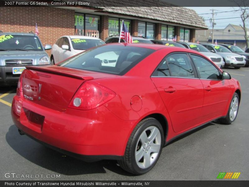 Crimson Red / Ebony 2007 Pontiac G6 Sedan