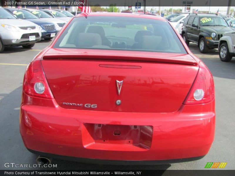 Crimson Red / Ebony 2007 Pontiac G6 Sedan