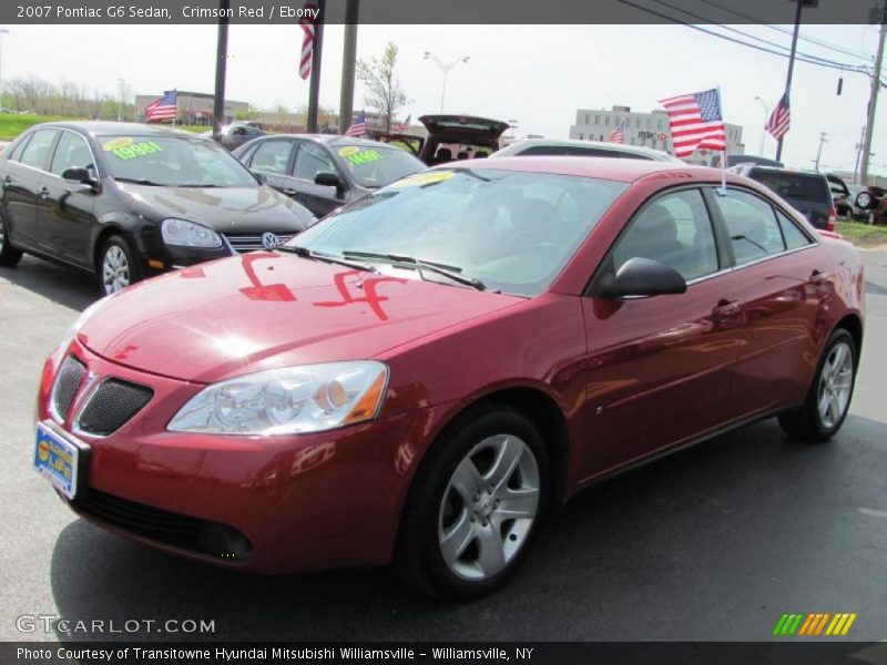Crimson Red / Ebony 2007 Pontiac G6 Sedan