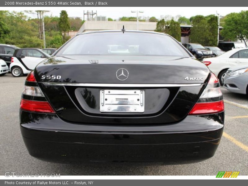 Black / Black 2008 Mercedes-Benz S 550 4Matic Sedan