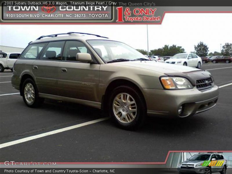 Titanium Beige Pearl / Gray 2003 Subaru Outback H6 3.0 Wagon