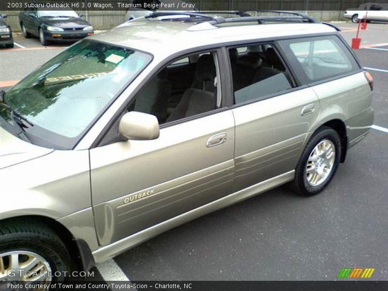 Titanium Beige Pearl / Gray 2003 Subaru Outback H6 3.0 Wagon