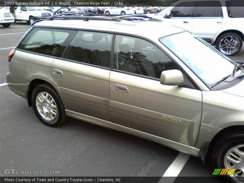 Titanium Beige Pearl / Gray 2003 Subaru Outback H6 3.0 Wagon