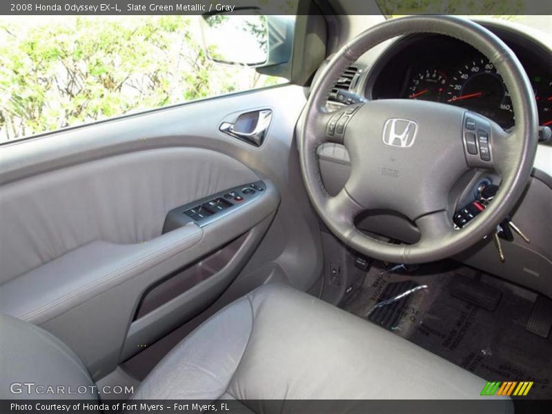 Slate Green Metallic / Gray 2008 Honda Odyssey EX-L
